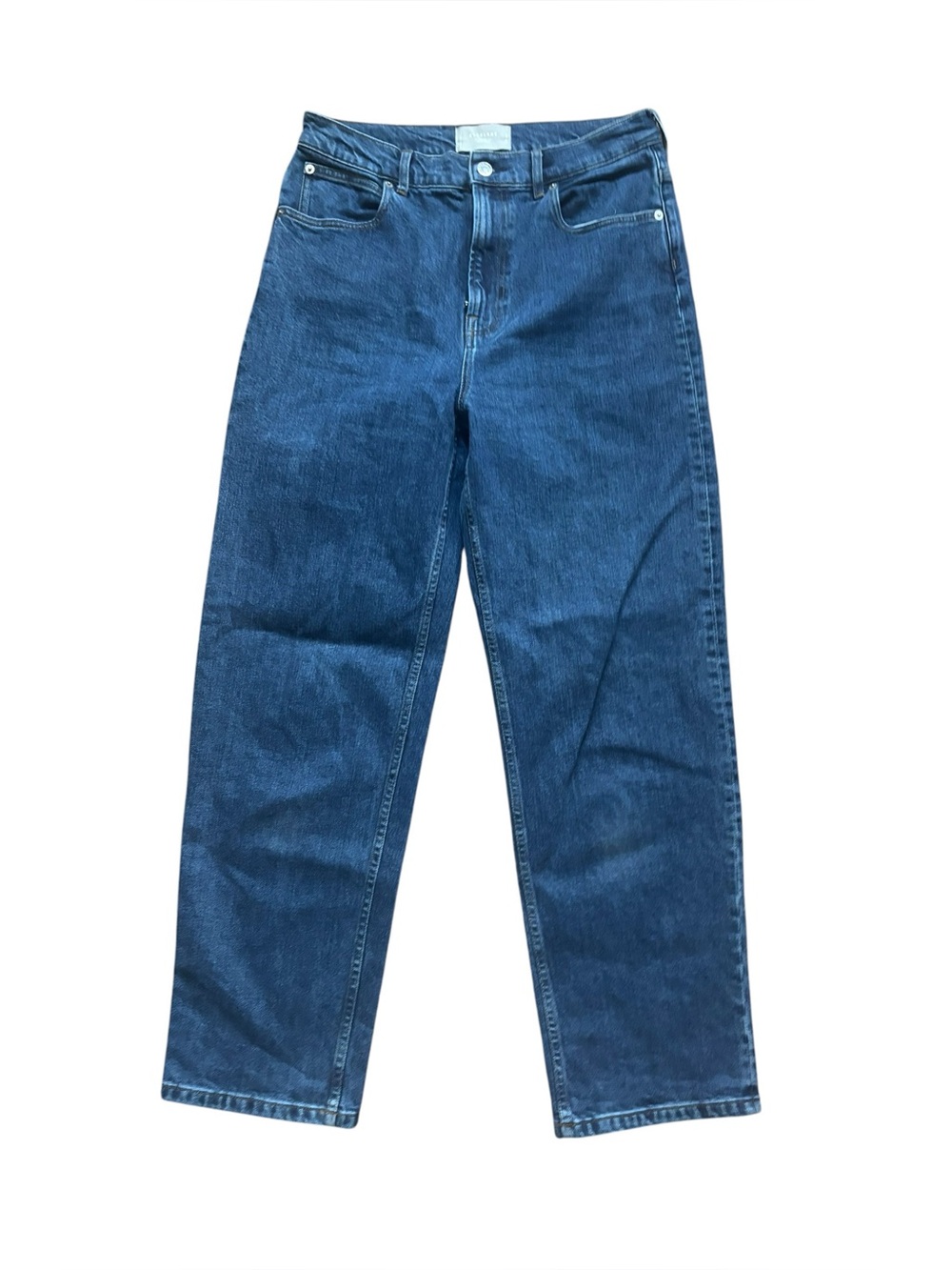 Everlane the way high jeans Organic Cotton medium wash size 30 long .